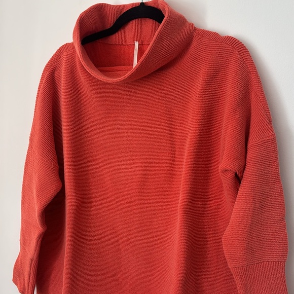 Free People Orange Slouchy Ottoman Small - Picture 3 of 5